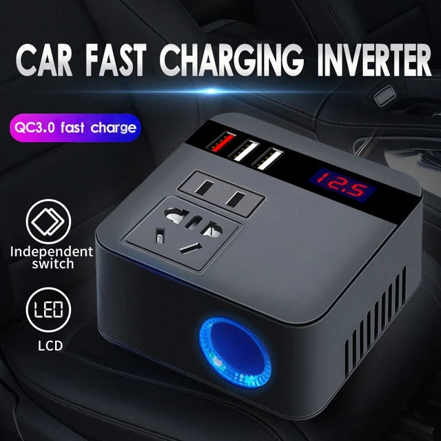 MacRush 150W Car Inverter — Charge MacBooks & iPhones Anywhere