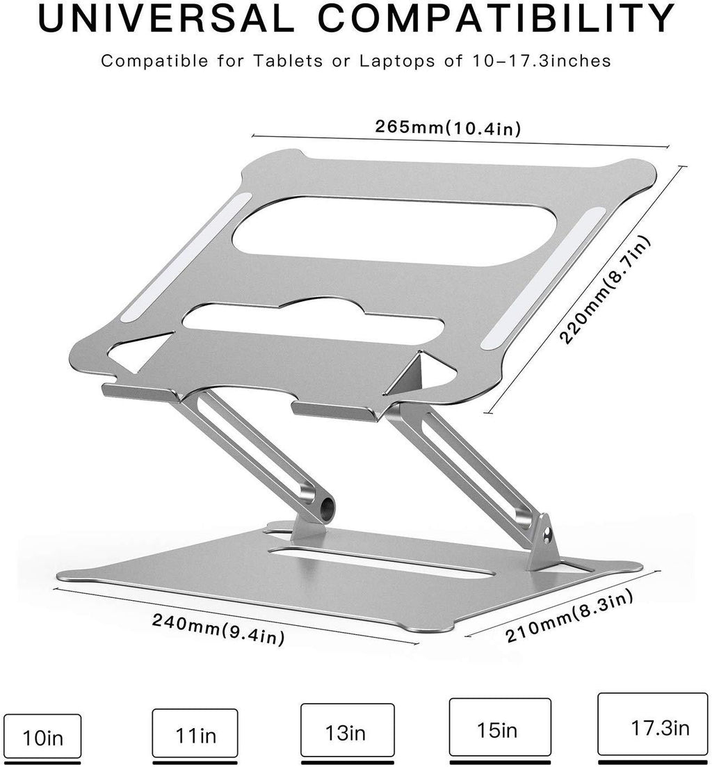 MacRush Adjustable Aluminum Laptop Stand — Comfort, Style, Productivity